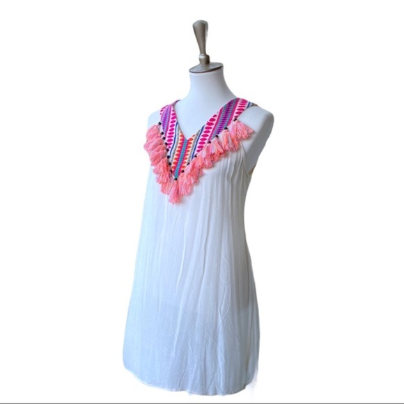 America & Beyond Tassel Dress NWT Small - Picture 2 of 14